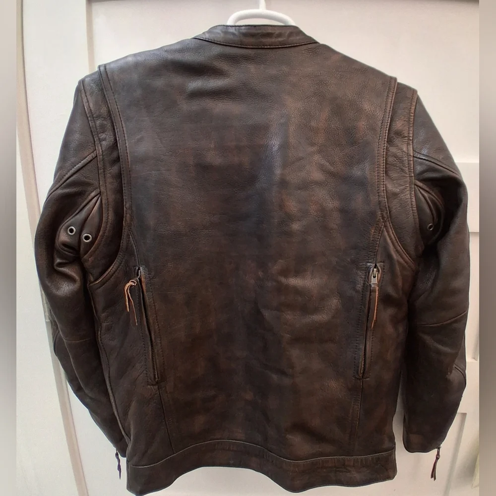 First Mfg Co FIM263 | Raider - Men's Motorcycle Leather Jacket NWT - Picture 2 of 12